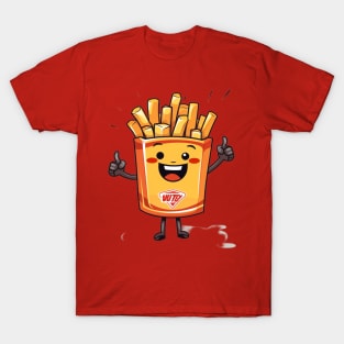 kawaii french fries T-Shirt cute potatofood T-Shirt